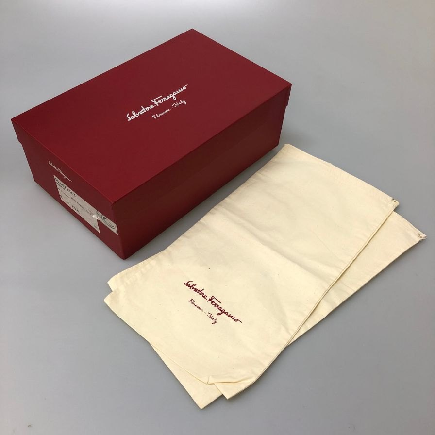 フェラガモ ビットローファー 96849 ヌバック メンズ ブラック サイズUK8.5EEE Salvatore Ferragamo 約27.0cm【AFD14】