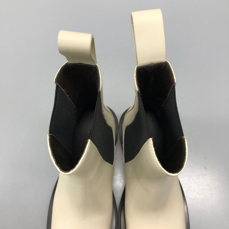 ボッテガヴェネタ ブーツ LUG ANKLE ブラック ホワイト サイズ35 レディース BOTTEGA VENETA 約22.0cm【AFD15-2】