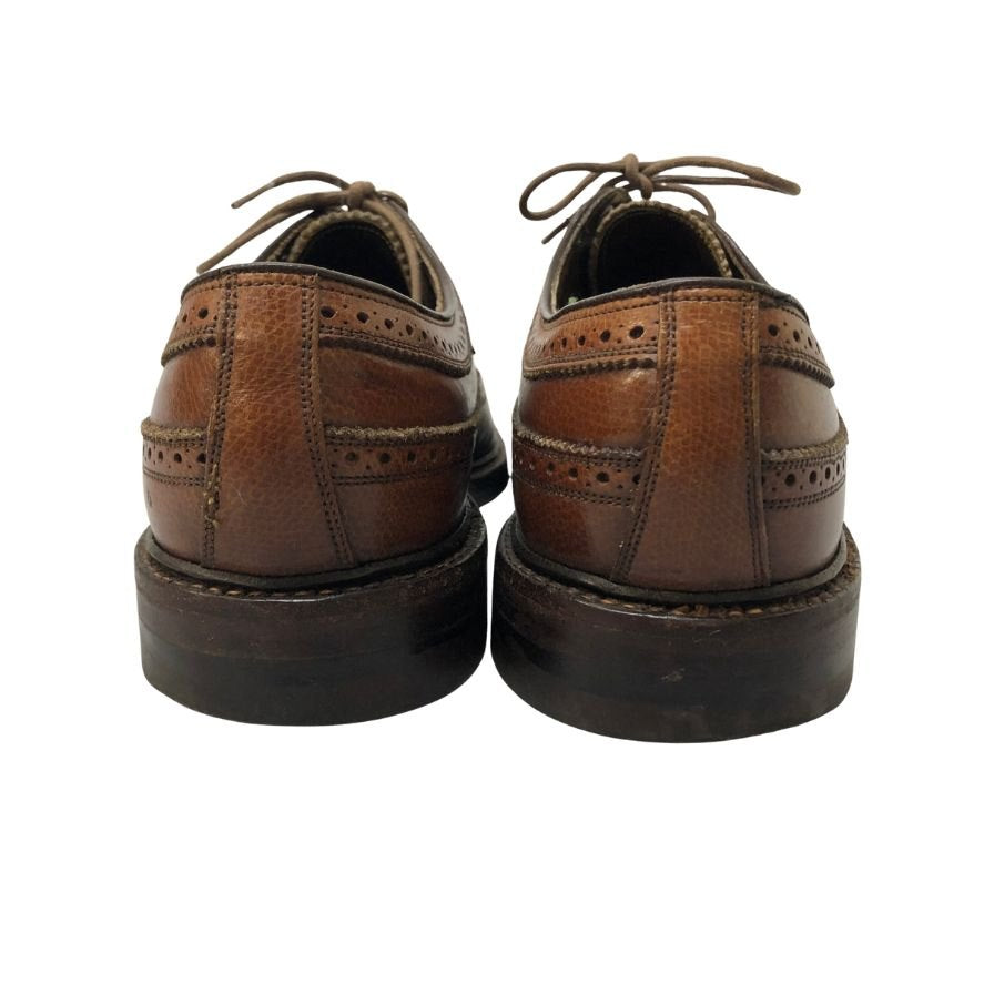 フローシャイム レザーシューズ ウイングチップ グレインレザー ブラウン メンズ サイズUS8.5C FLORSHEIM 約26.5cm【AFC6】