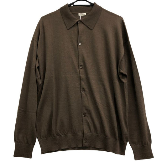 新品同様◆キャッシュ＆バルバ カシミヤ 150  ポロカラー ニット IMWSW003 ブラウン サイズ2 Cash & Barba 【AFB4】