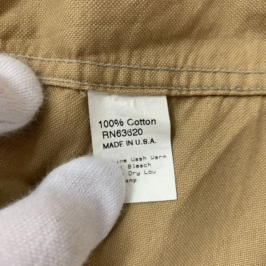 ギットマン ヴィンテージ バンドカラーシャツ アメリカ製 コットン メンズ ベージュ サイズL GITMAN VINTAGE【LA】