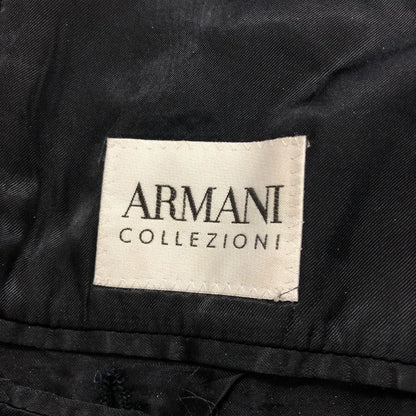 美品◆アルマーニ コレツィオーニ チェスターコート ウール カシミア ブラック サイズ46 メンズ ARMANI COLLEZIONI 【AFA23】