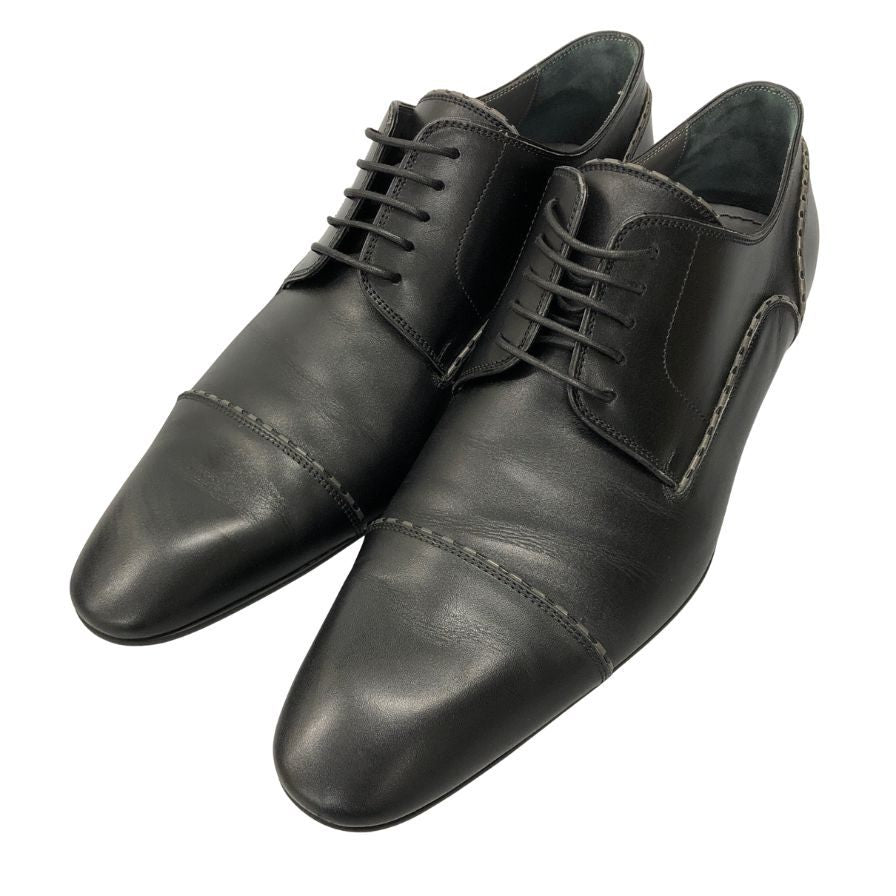 ルイヴィトン レザーシューズ ダービー 外羽根 メンズ サイズ8.5 Ｍ ブラック LOUIS VUITTON 約27.0cm【AFD9-2】