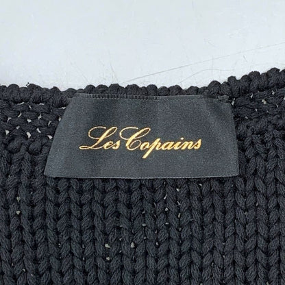 極美品◆レ コパン ハイゲージニット ブラック サイズL レディース LES COPAINS made in italy 【AFB42】