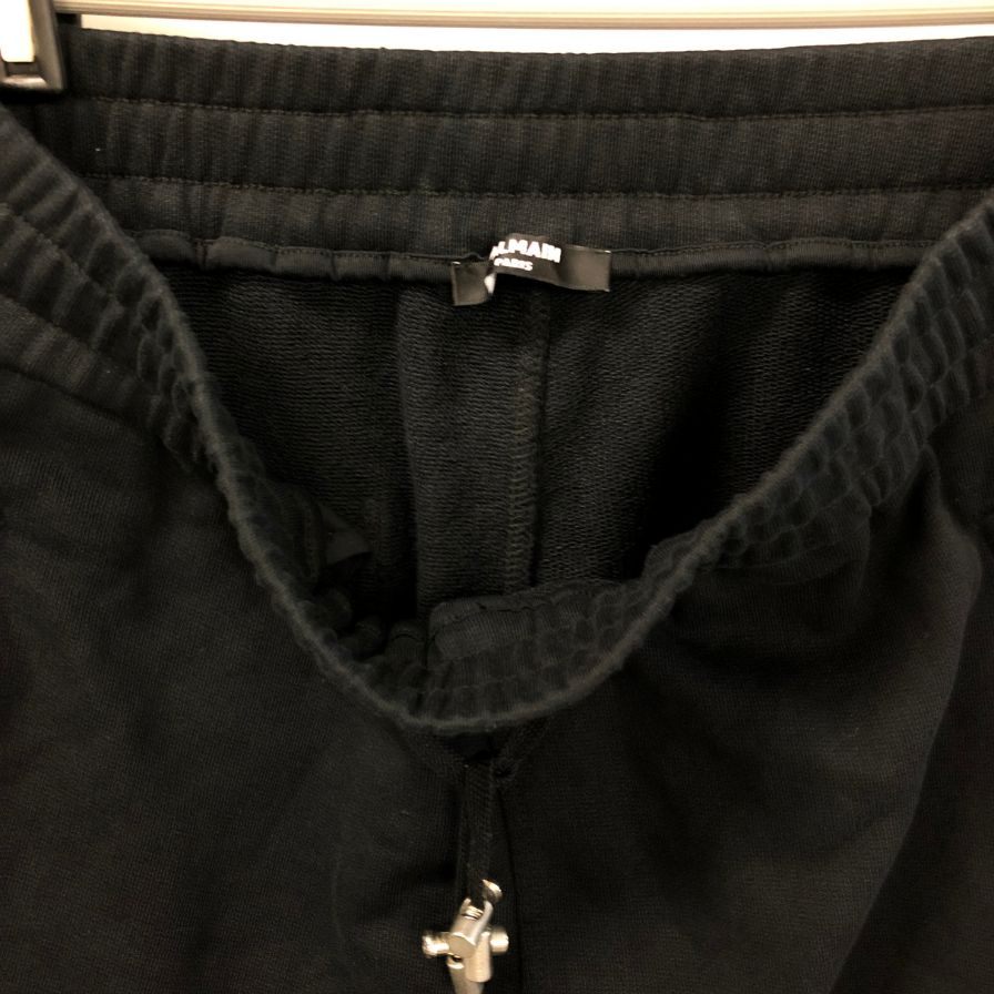 バルマン スウェットパンツ ジョガー イージーパンツ プリントデザイン サイズXS ブラック レディース BALMAIN 【AFB5】