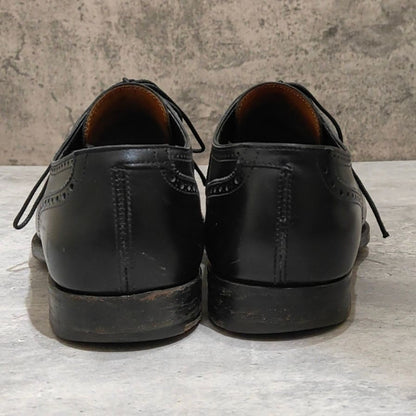クロケット＆ジョーンズ セミブローグ ティエリー THIERRY Vフロント カーフ ブラック サイズUK6E Crockett&Jones ビジネスシューズ 約24.5cm【LA】【中古】