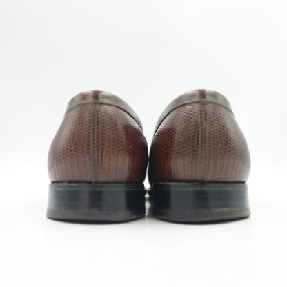 Used ◆ JM Weston Signature Loafer Old Logo 180 Lizard Brown Ladies 82 Last 4.5D JMWESTON [LA] 