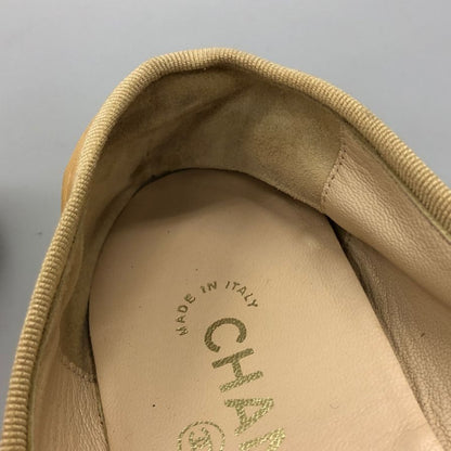 シャネル バレエシューズ CCマーク レディース サイズ37 ベージュ CHANEL 約23.5cm【AFC3】