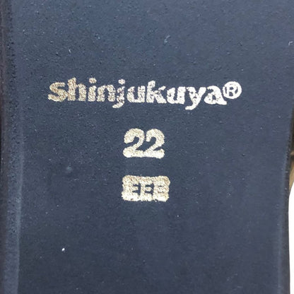 新宿屋 レザーパンプス オーストリッチ 4720-065 レッド×ブラック 22cm レディース shinjukuya 約22.0cm【7F1】