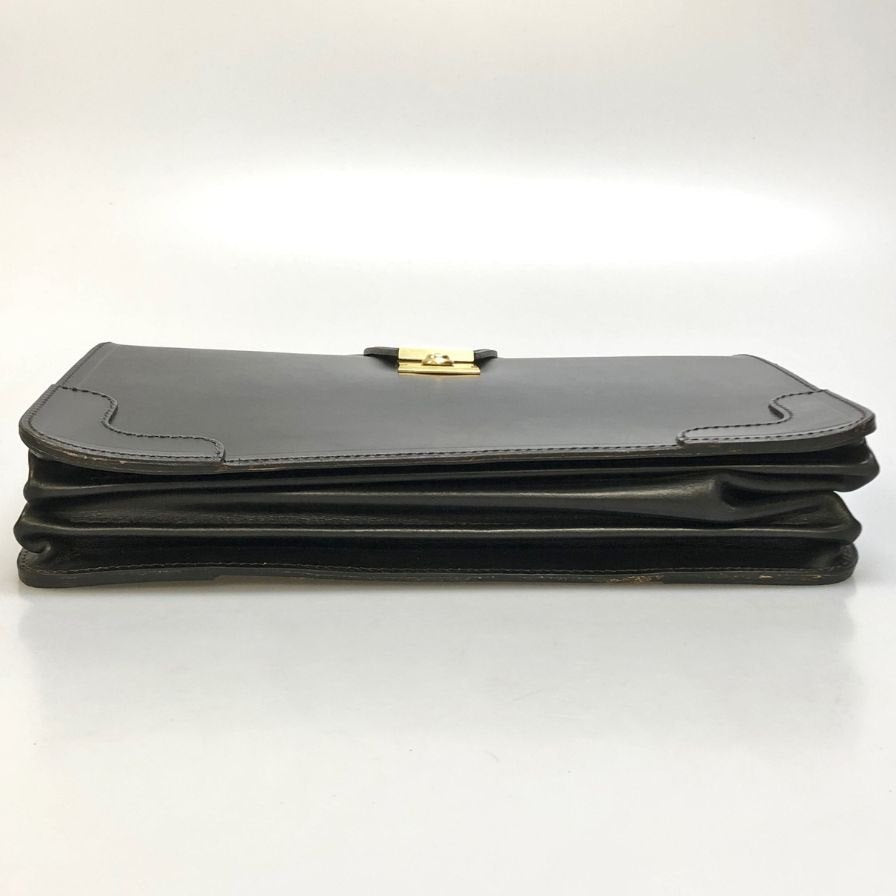 ピール＆コー ブルックスブラザーズ ビジネスバッグ ダレス ブリーフケース レザー ブラック ゴールド金具 Peal & Co. for Brooks Brothers【AFE8】