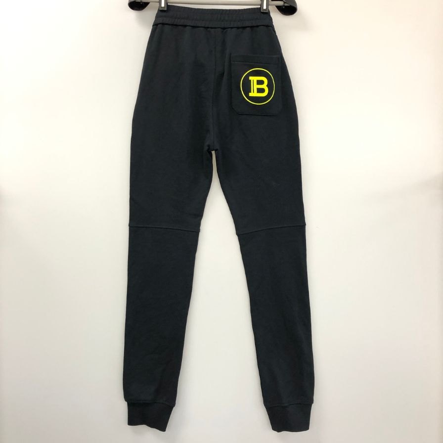 バルマン スウェットパンツ ジョガー イージーパンツ プリントデザイン サイズXS ブラック レディース BALMAIN 【AFB5】