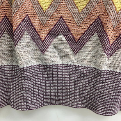 美品◆ミッソーニ カーディガン 総柄 グレー メンズ サイズ52 MISSONI 【AFB12】