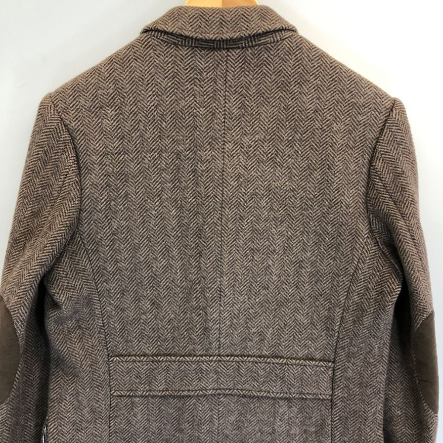 新品同様◆ブルックスブラザース 1818  2Bテーラードジャケット エルボーパッチ コットン メンズXS ブラウン BROOKS BROTHERS 【AFA7】