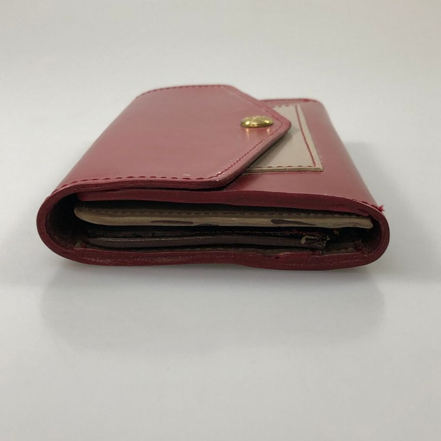 グレンロイヤル 長財布 三つ折り財布 フラップ ブライドルレザー ボルドー GLENROYAL【AFI1】