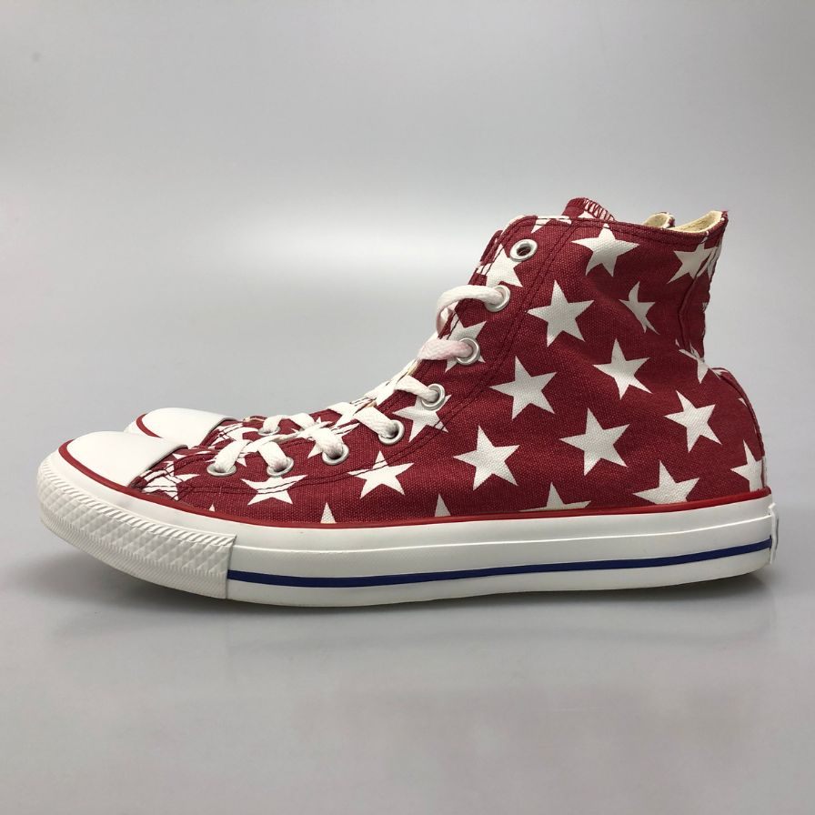 コンバース スニーカー オールスター ハイカット レッド系 星柄 メンズ サイズ28.5cm CONVERSE 約28.5cm【AFC7】