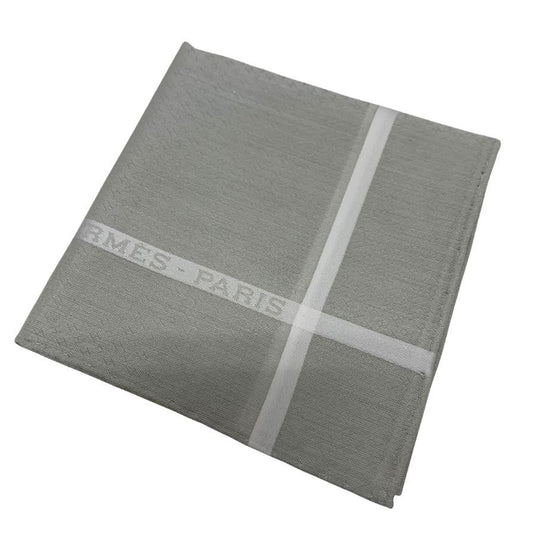 エルメス ハンカチ コットン100% レディース グレー系  HERMES【AFI15】【中古】