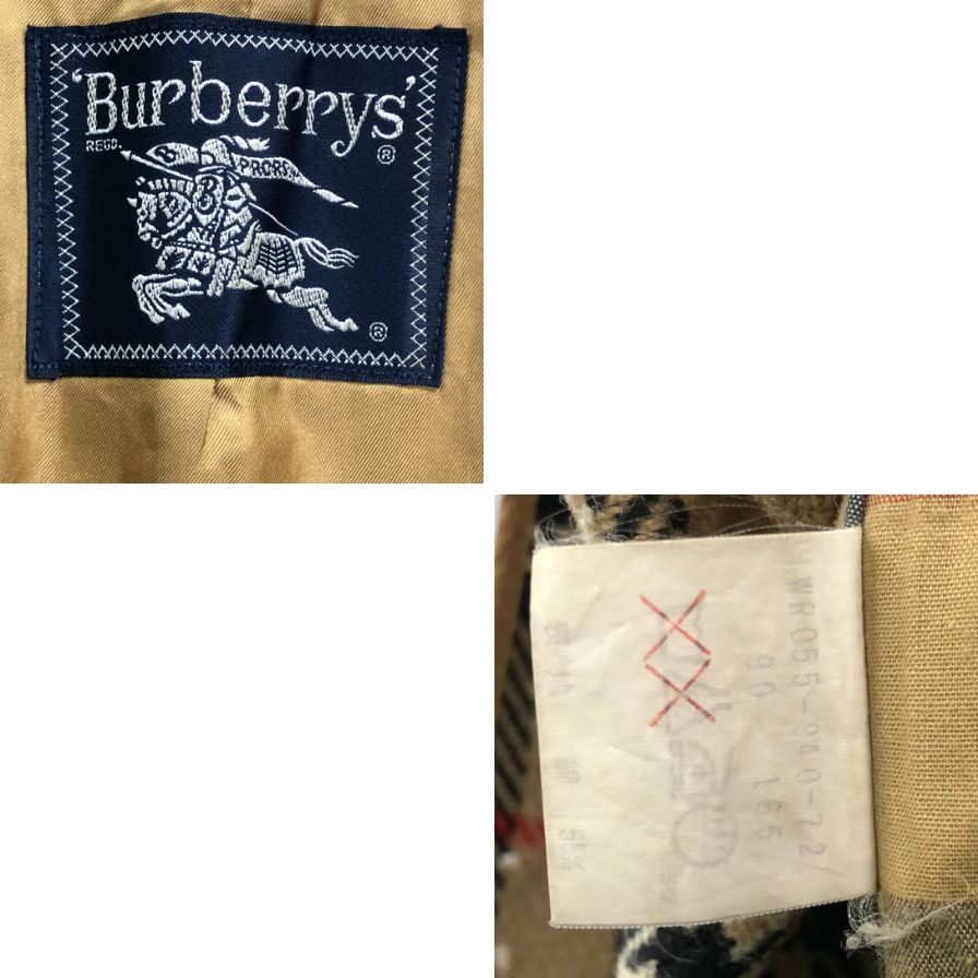 中古◆バーバリー トレンチコート 旧タグ イングランド製 ベージュ メンズ サイズ165 Burberry 【AFA4】