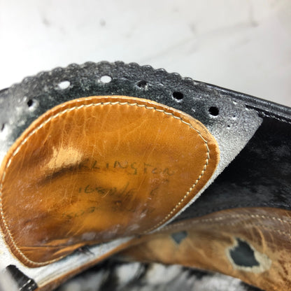 イード＆レイヴェンスクロフト レザーシューズ セミブローグ 4ワラント ブラック サイズUK6 メンズ Ede & Ravenscrof 約24.5cm【AFC28】