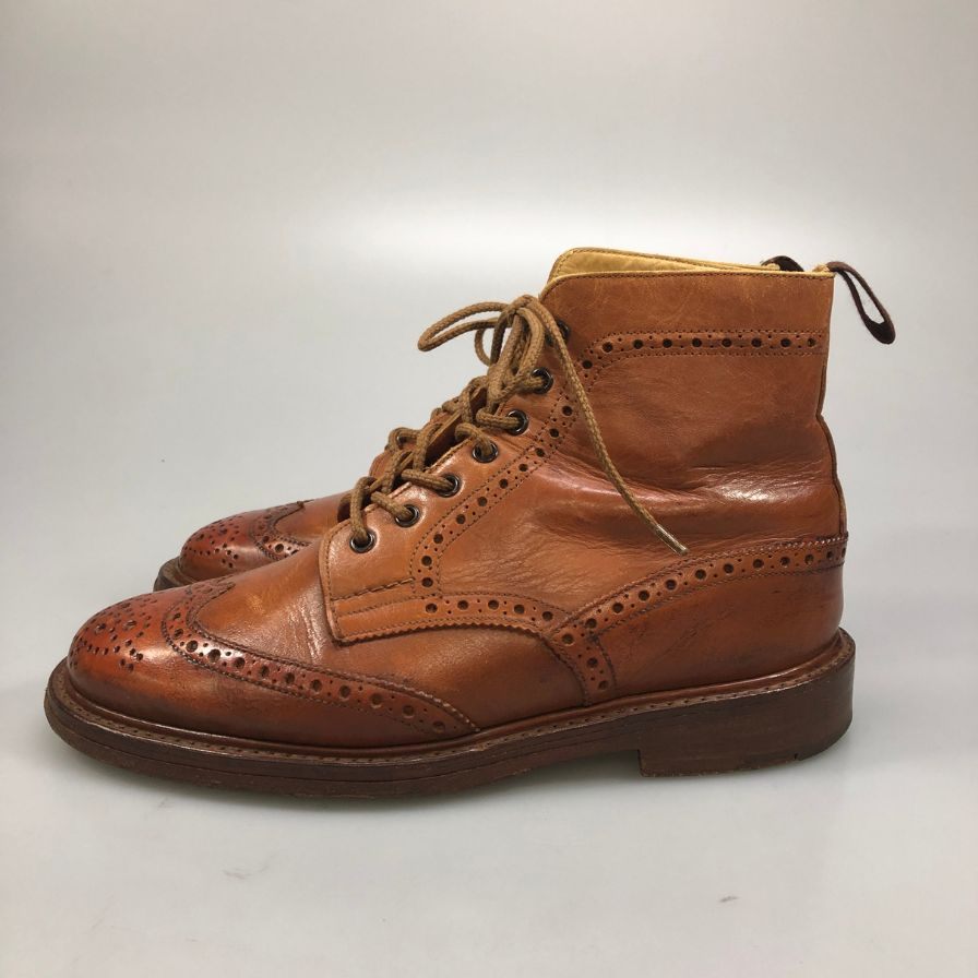 トリッカーズ カントリーブーツ モールトン M2508 ブラウン サイズ8.5 TRICKERS MALTON 約27.0cm【AFC46】