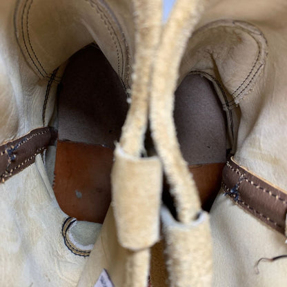 レッドウィング ペコスブーツ スエード ベージュ US9E メンズ RED WING 約27.0cm【PTM1】
