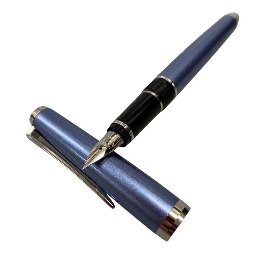 美品◆パイロット 万年筆 エラボー ブルー ペン先14K-585 PILOT Elabo【AFI15】