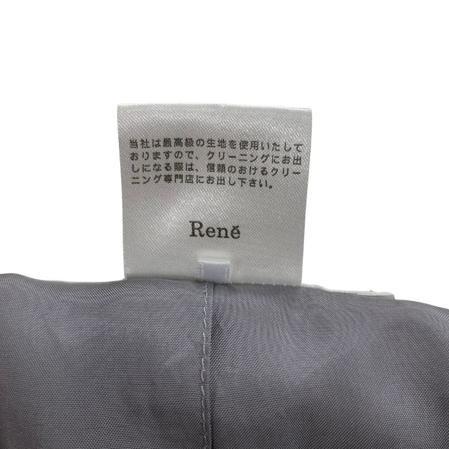 極美品◆ルネ ジップアップファーコート ウール アンゴラ ミンクファー サイズ34 レディース グレー Rene 【AFA6】