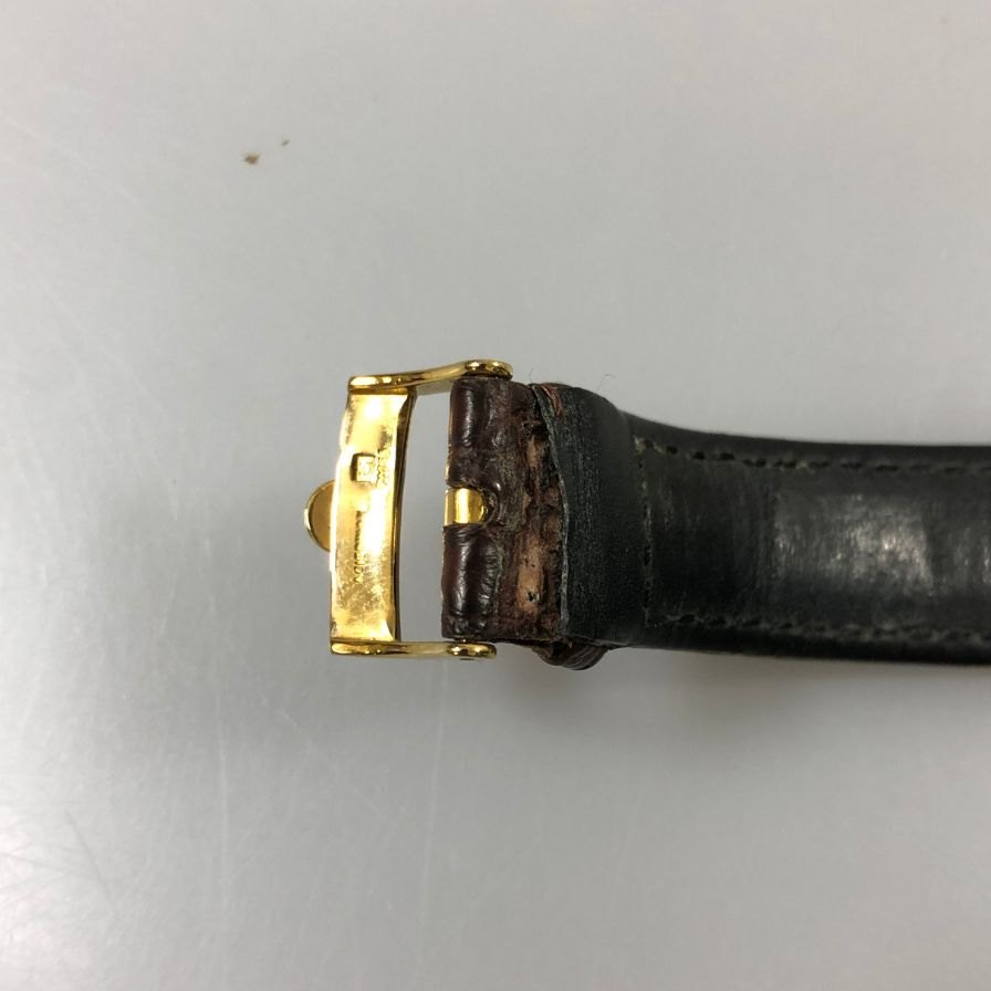 オメガ クオーツ時計 591.0272.1 デビル 白文字盤 非純正ベルト 純正尾錠 不動品 メンズ OMEGA【AFB55】