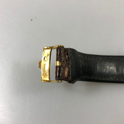 オメガ クオーツ時計 591.0272.1 デビル 白文字盤 非純正ベルト 純正尾錠 不動品 メンズ OMEGA【AFB55】