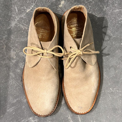チャーチ チャッカブーツ サハラ スエード 4都市 81ラスト ベージュ サイズUK60G メンズ Church's ブーツ 約24.5cm【LA】【中古】