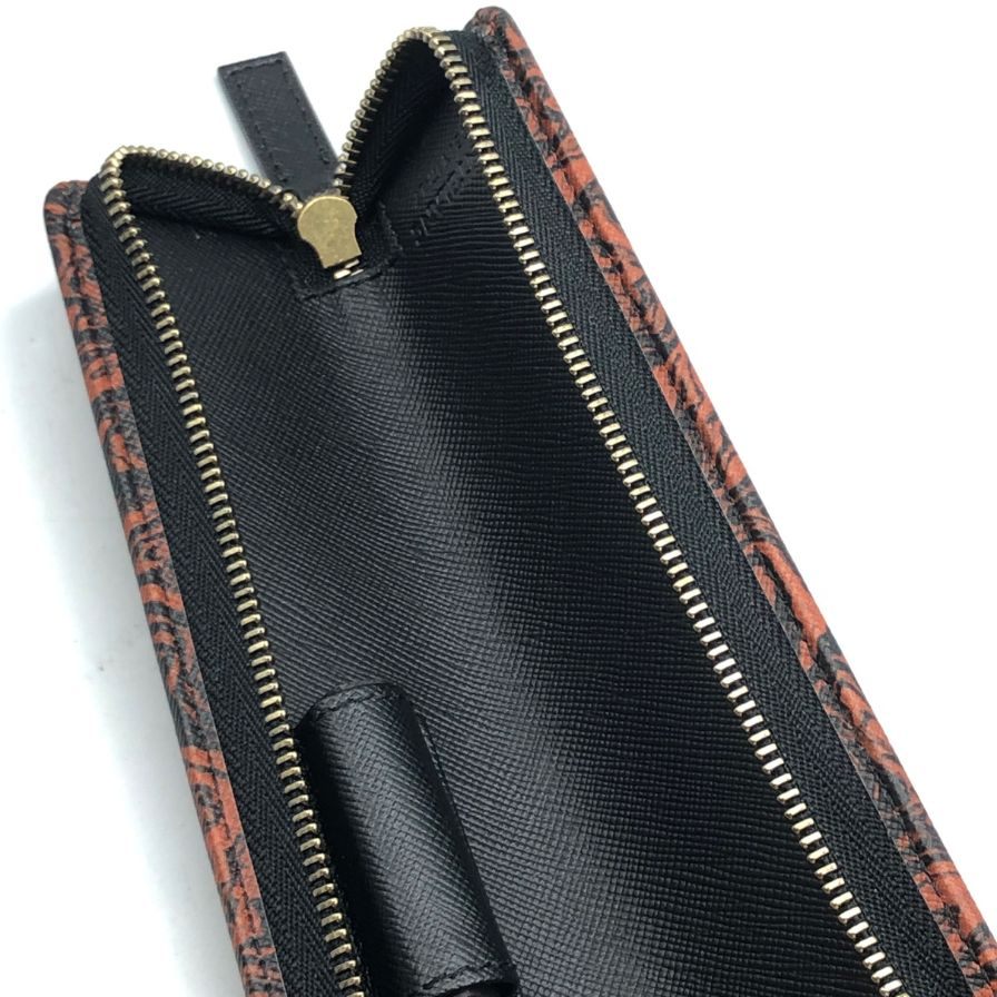 モンブラン ペンケース ヘリテージ マーブル ブラック ラウンドファスナー イタリア製 124473 Montblanc【AFI12】【中古】