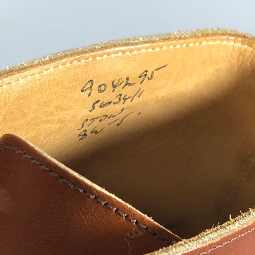 トリッカーズ M5634 ストウ カーフ メンズ ベージュ UK8.5  Tricker's ビジネスシューズ 約26.5cm【LA】【中古】