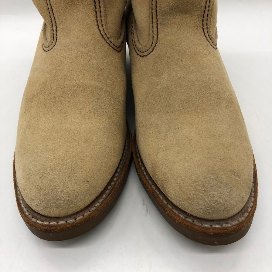 レッドウィング 8156 スウェード ロングブーツ メンズ US7 ベージュ red wing 約25.0cm【AFC5】