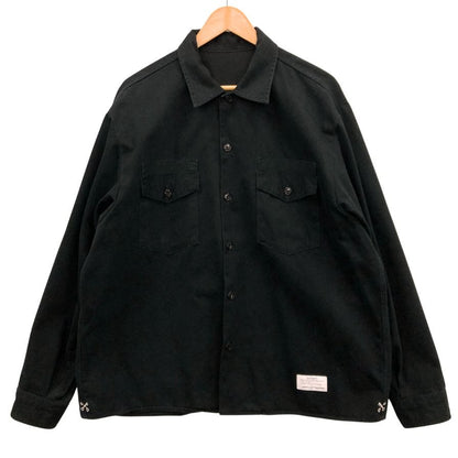 美品◆ユニフォームエクペリメント 長袖シャツ 20AW UE-202009 メンズ サイズ4 ブラック Uniform Experiment 【AFB39】