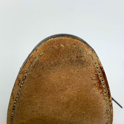 三陽山長 レザシューズ パンチド メダリオン ブラック メンズ サイズ6.5 右足のみ 約25.5cm【AFC44-2】