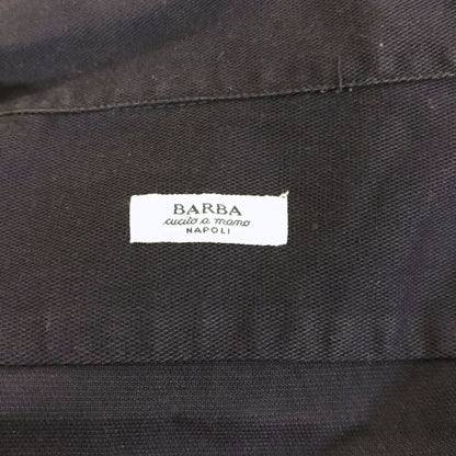 極美品◆バルバ 長袖シャツ ネイビー サイズ40 メンズ BARBA 【AFB45】
