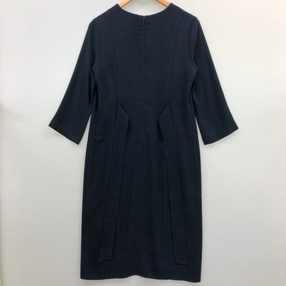 中古◆セオリー リュクス ワンピース バックジップ ネイビー サイズ38 レディース theory luxe 【AFB8】