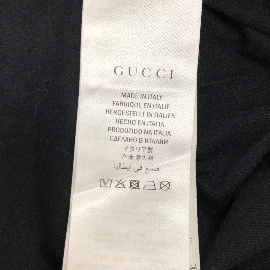中古◆グッチ 半袖Tシャツ スパンコール ブラック レディース サイズM 492347 GUCCI 【AFB3】