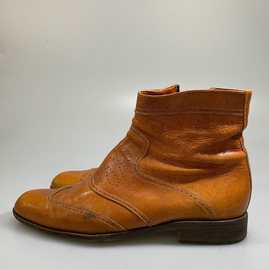 ドリス ヴァン ノッテン サイドジップブーツ ブラウン メンズ サイズ41 DRIES VAN NOTEN 約26.0cm【AFC43】
