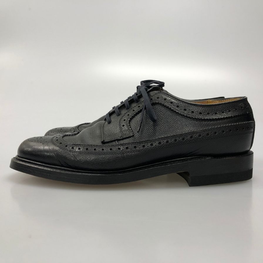 リーガル レザーシューズ ウイングチップ  シボレザー  サイズ24 ブラック REGAL 約24.0cm【AFC46】