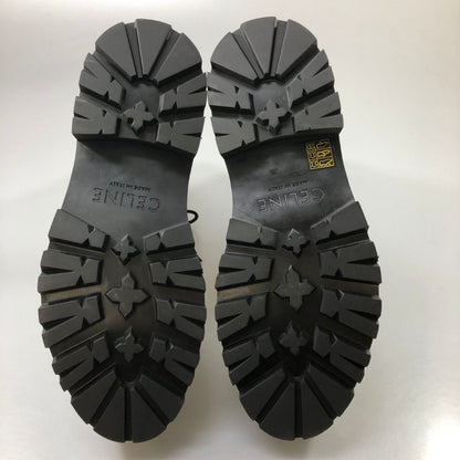 セリーヌ サイドジップ 厚底ブーツ  BE0292 メンズ サイズ43 ブラック CELINE 約28.0cm【AFC47】