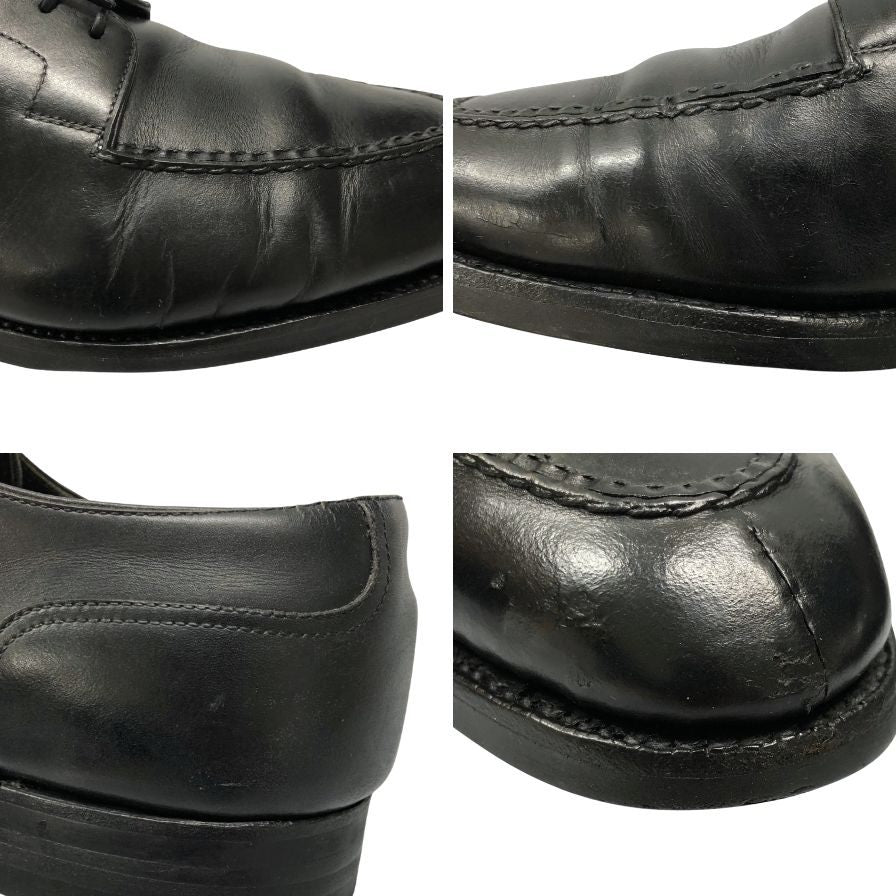 三陽山長 レザーシューズ  勘三郎 Uチップ ブラック メンズ サイズ表記無し 約25.5cm【AFD14】