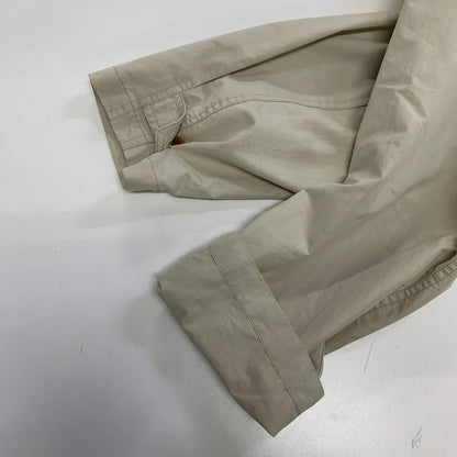 美品◆ポロラルフローレン チャップス ハーフコート 90年代 ナイロン ベージュ メンズ サイズL Polo Ralph Lauren CHAPS 【AFA7】