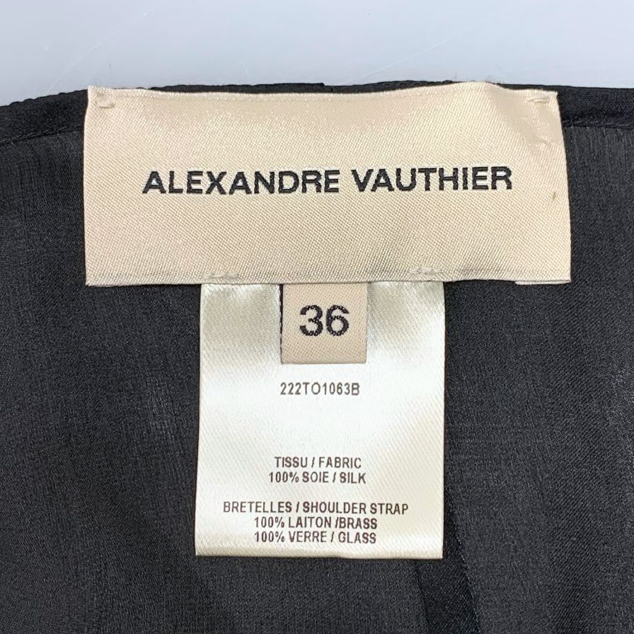 ALEXANDRE VAUTHIER PA911BISBLACK 関税送料込 中古◇アレクサンドル ボーティエ ラインストーン付き
