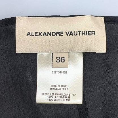 中古◆アレクサンドル ボーティエ ラインストーン付きキャミソール ブラック サイズ36 レディース ALEXANDRE VAUTHIER 【AFB33】
