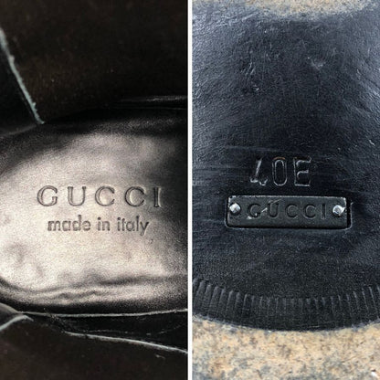 グッチ サイドゴアブーツ ブラック サイズ40E メンズ GUCCI 約25.0cm【AFD15】