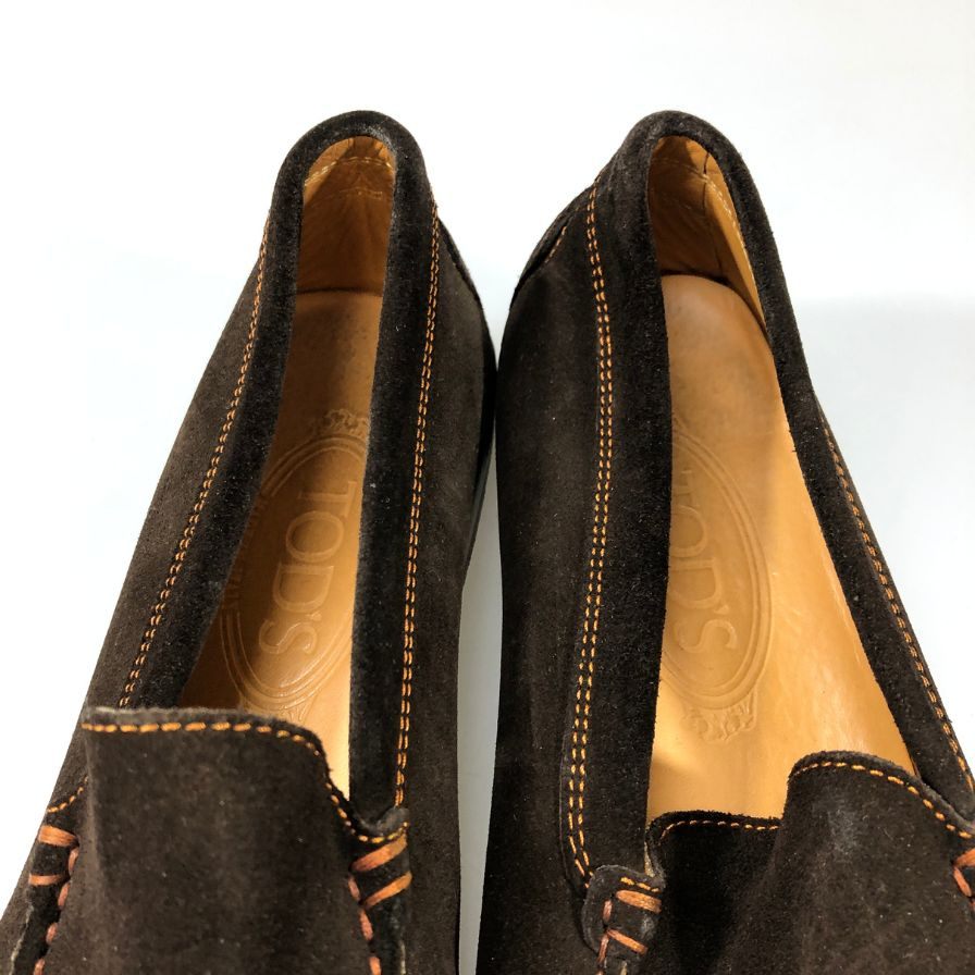 トッズ ドライビングシューズ スエード ブラウン サイズ36.5 レディース TOD'S 約23.5cm【AFC52】