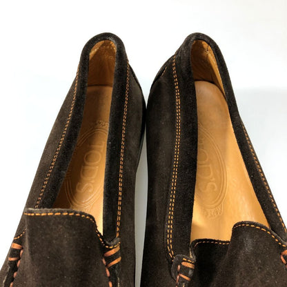 トッズ ドライビングシューズ スエード ブラウン サイズ36.5 レディース TOD'S 約23.5cm【AFC52】