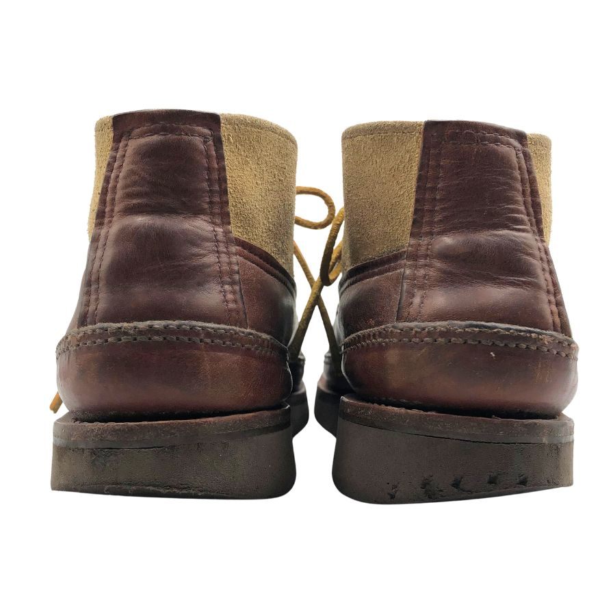 ラッセルモカシン チャッカブーツ スポーティングクレー スエード レザー 切替 2トーン ブラウン ベージュ メンズ サイズ US7B RUSSELL MOCCASIN 約25.0cm【AFC7】