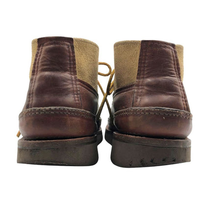 ラッセルモカシン チャッカブーツ スポーティングクレー スエード レザー 切替 2トーン ブラウン ベージュ メンズ サイズ US7B RUSSELL MOCCASIN 約25.0cm【AFC7】
