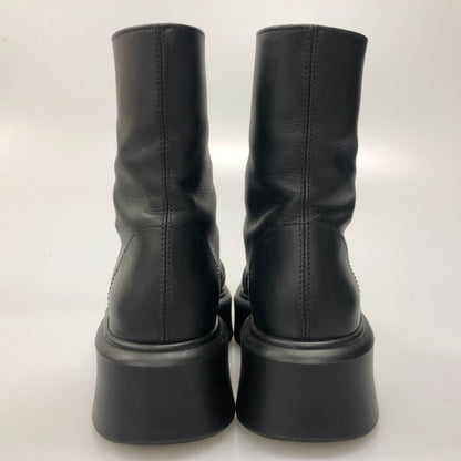 ザ ロウ ジップブーツ フロントジップ レザー ブラック レディース サイズ35.5 THE ROW 約22.0cm【AFD1】